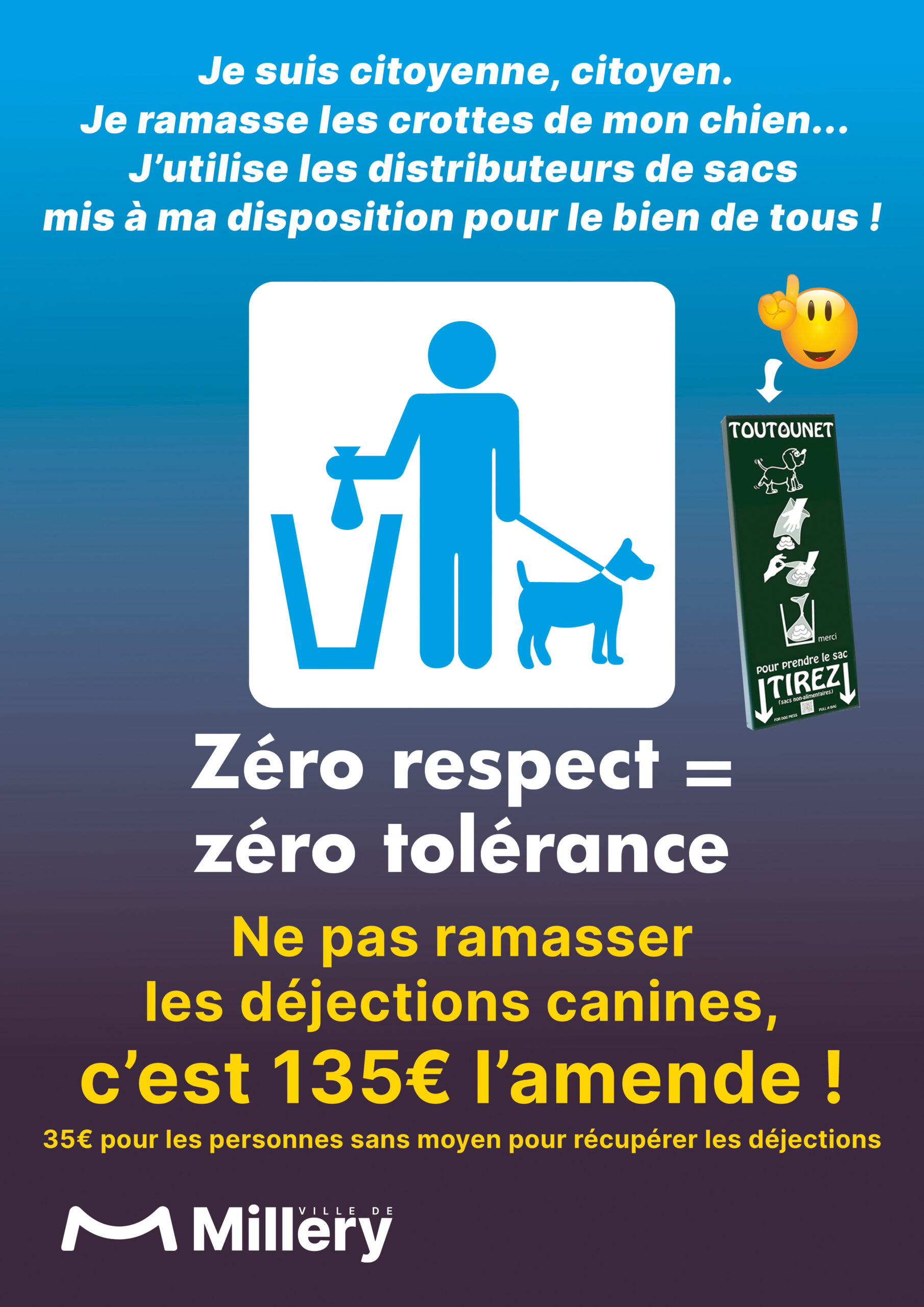 Rappel déjections canines amende