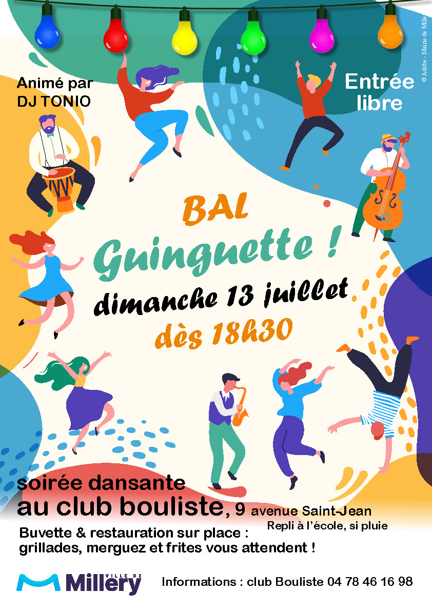 Bal guinguette du 13 juillet au club bouliste