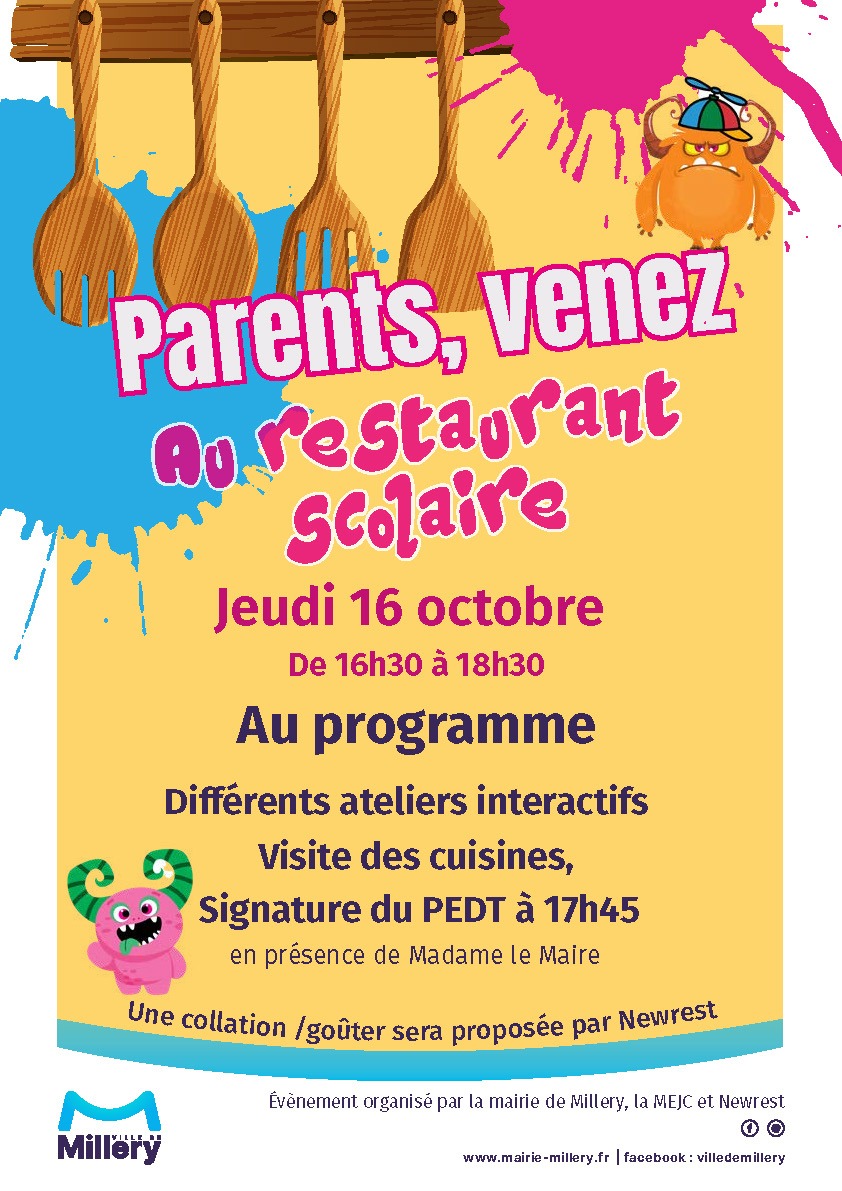 Parents, venez au restaurant scolaire - Journée portes ouvertes