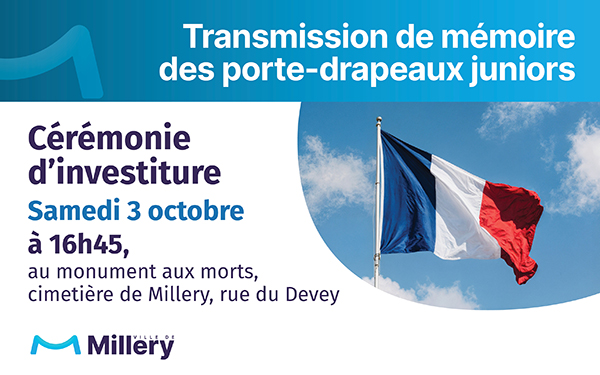 Cérémonie d’investiture - Transmission de mémoire des porte-drapeaux juniors