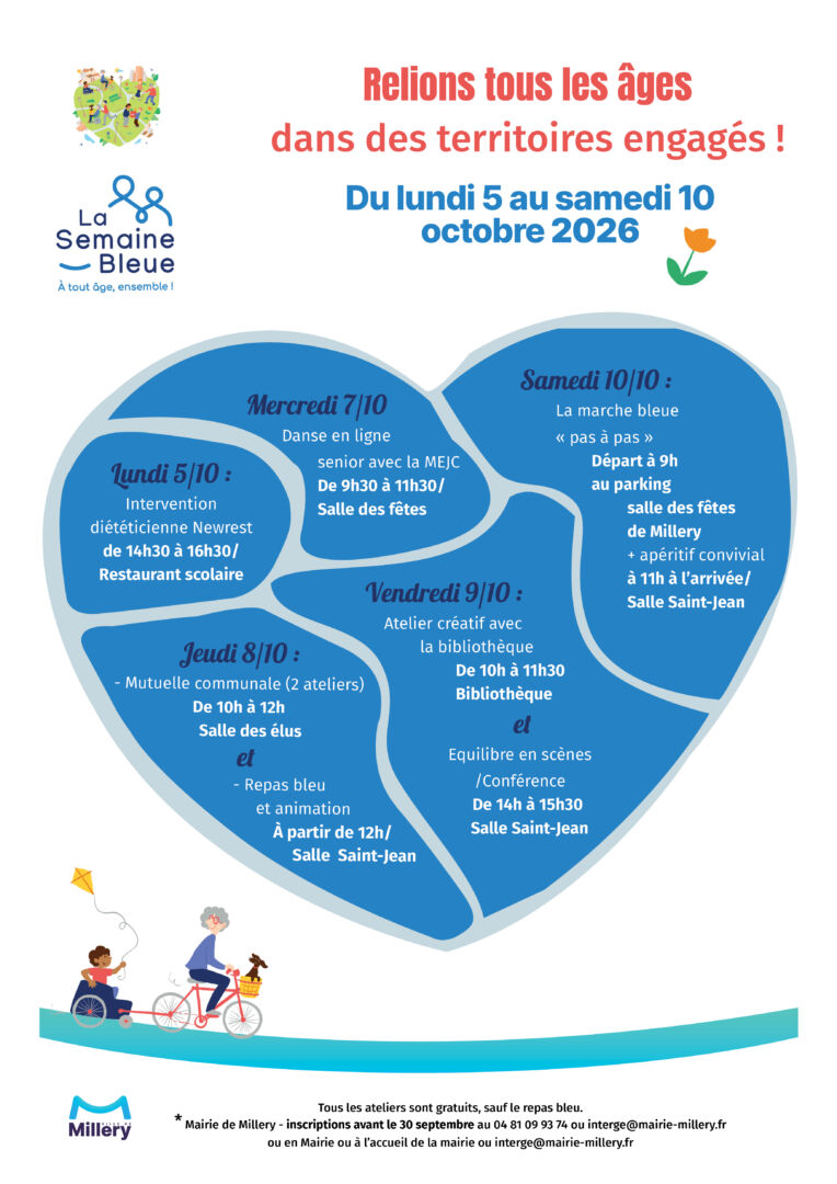 Semaine Bleue 2026 à Millery 💙